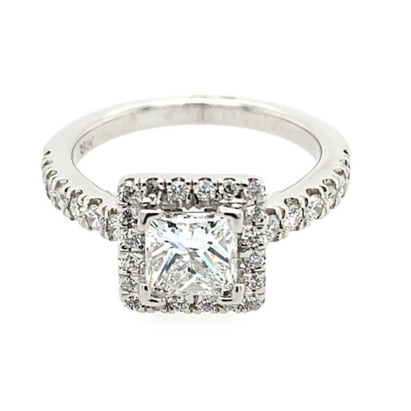 Princess Cut Diamond Halo Engagement Ring Simones Jewelry, LLC Shrewsbury, NJ