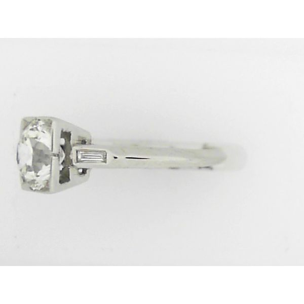 Platinum Diamond Estate Engagement Ring Image 2 Simones Jewelry, LLC Shrewsbury, NJ