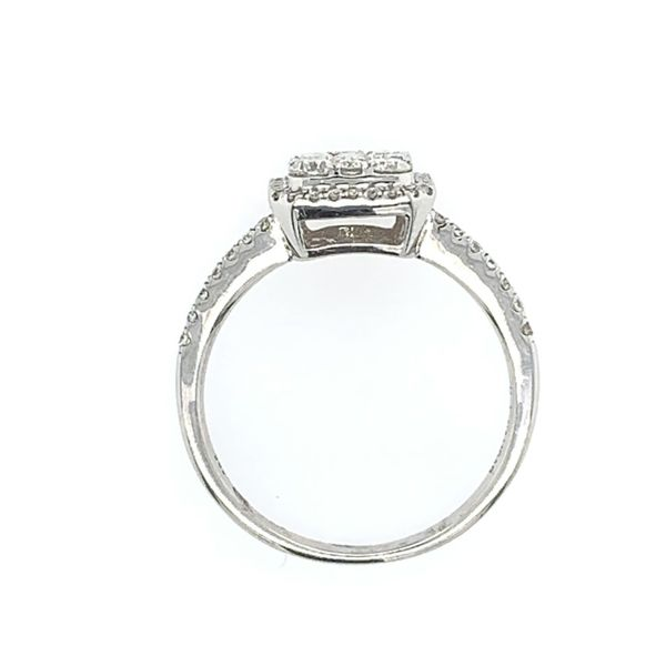 White Gold Diamond Cluster Engagement Ring Image 2 Simones Jewelry, LLC Shrewsbury, NJ