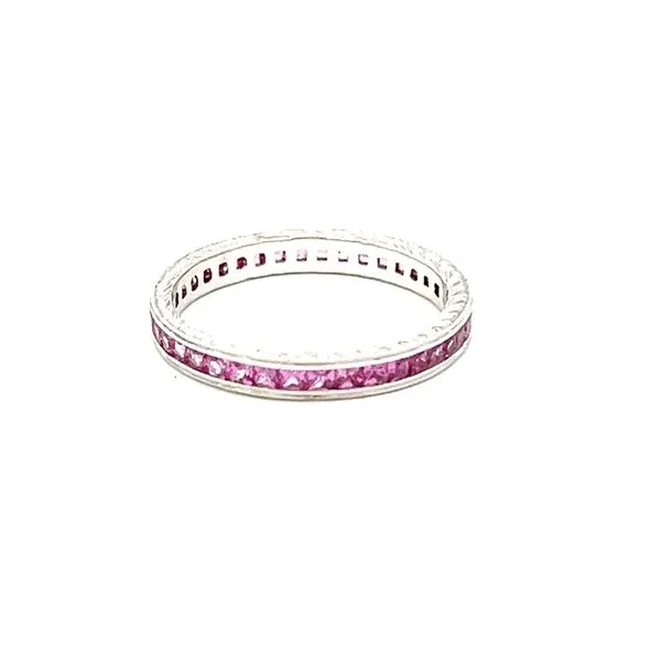 Pink Sapphire Eternity Band Image 2 Simones Jewelry, LLC Shrewsbury, NJ