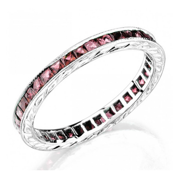 Pink Sapphire Eternity Band Simones Jewelry, LLC Shrewsbury, NJ