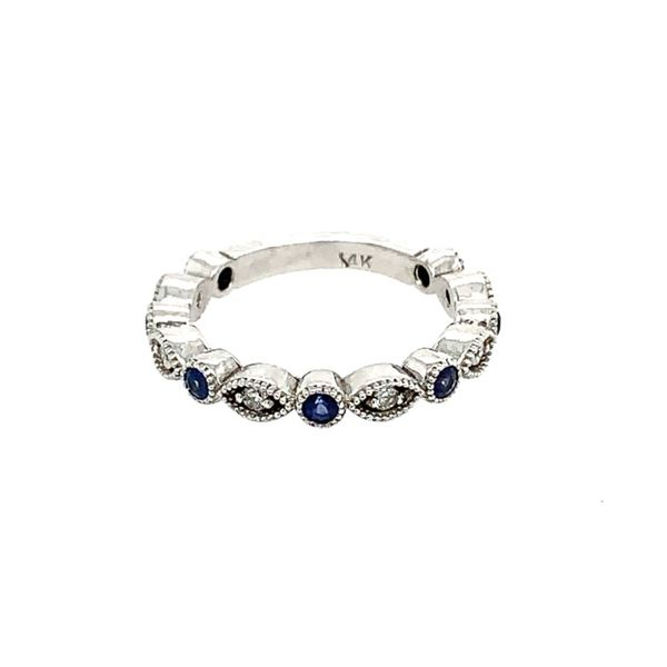 Sapphire & Diamond Stack Band Simones Jewelry, LLC Shrewsbury, NJ