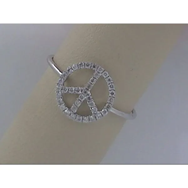 Diamond Peace Sign Ring Simones Jewelry, LLC Shrewsbury, NJ