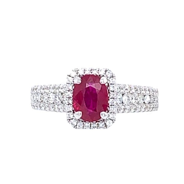 18K Ladies Ruby and Diamond Ring Simones Jewelry, LLC Shrewsbury, NJ
