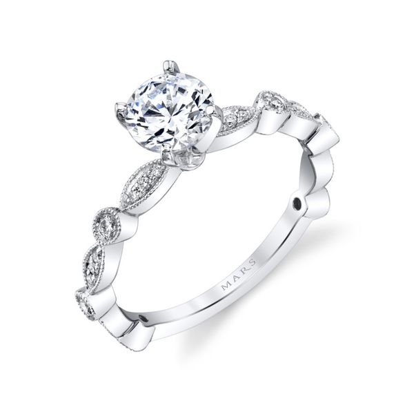 14K White Gold Diamond Ring without Center Stone Simones Jewelry, LLC Shrewsbury, NJ