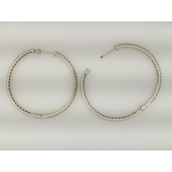 Diamond Hoops Image 2 Simones Jewelry, LLC Shrewsbury, NJ