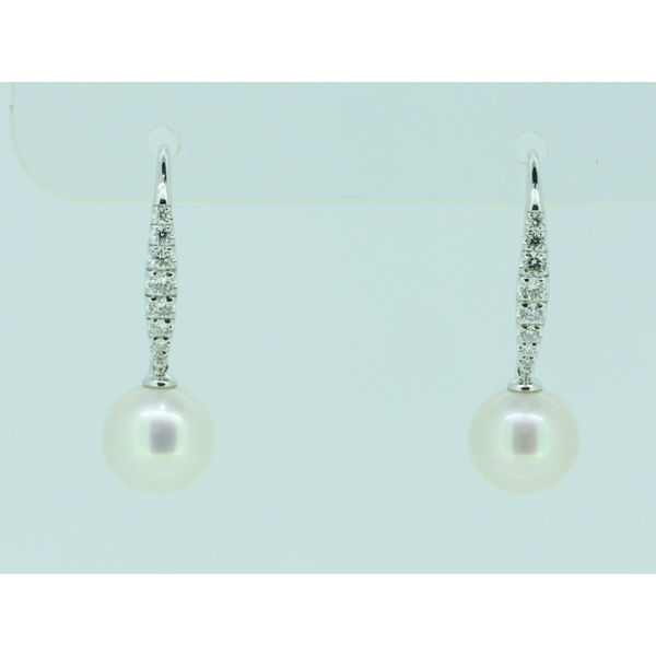 Diamond & Pearl Earrings Simones Jewelry, LLC Shrewsbury, NJ
