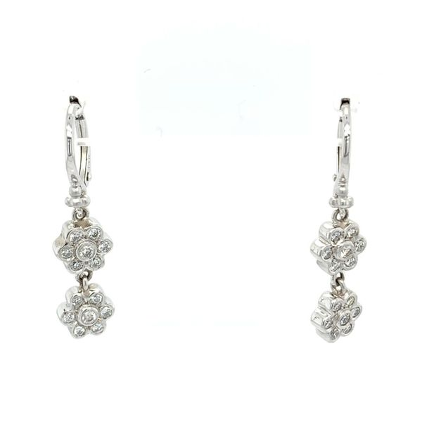 Diamond Flower Earrings Simones Jewelry, LLC Shrewsbury, NJ