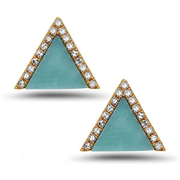 Amazonite & Diamond Earrings Simones Jewelry, LLC Shrewsbury, NJ