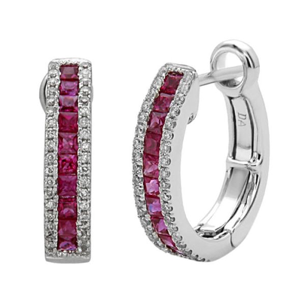 Ruby & Diamond Earrings Simones Jewelry, LLC Shrewsbury, NJ