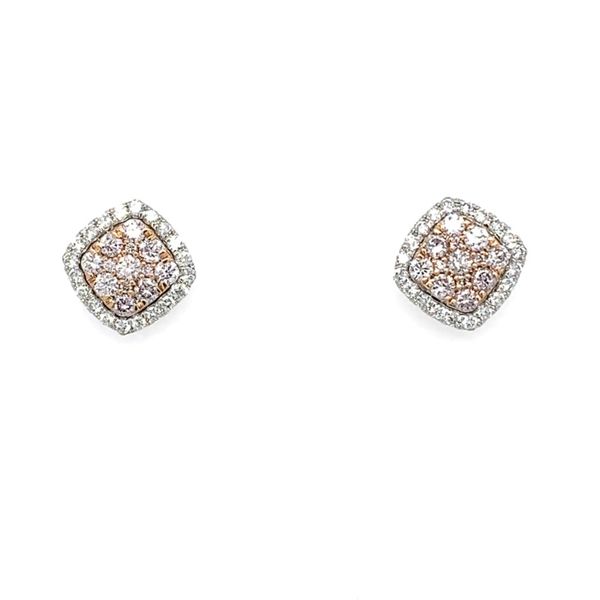 White and Pink Diamond Earrings Simones Jewelry, LLC Shrewsbury, NJ