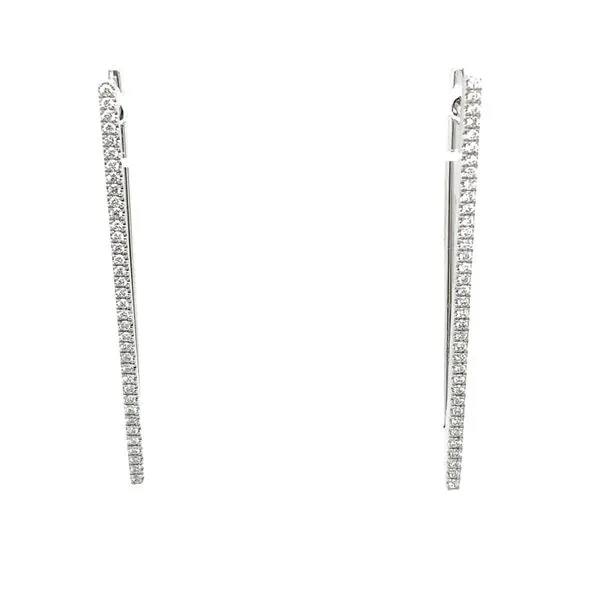 Diamond Triangle  Earrings Simones Jewelry, LLC Shrewsbury, NJ