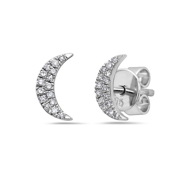 Diamond Moon Earrings Simones Jewelry, LLC Shrewsbury, NJ