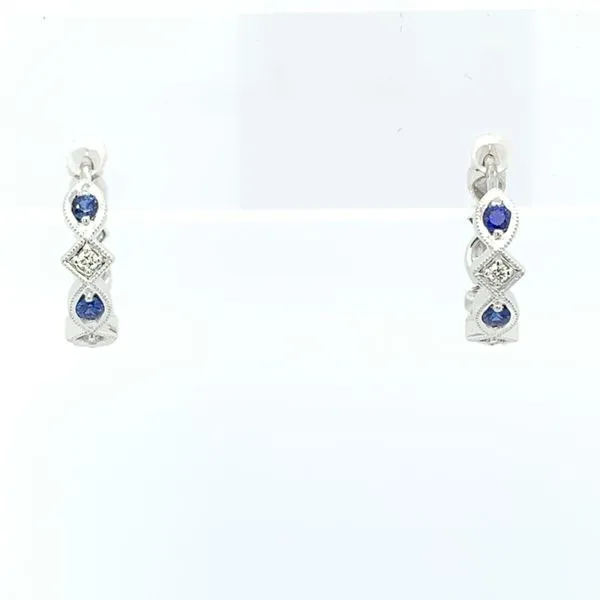 Sapphire & Diamond Huggies Simones Jewelry, LLC Shrewsbury, NJ