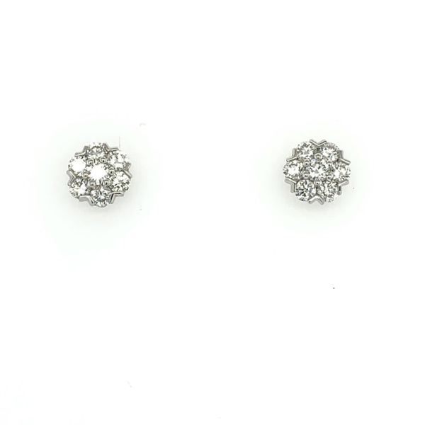 Diamond Cluster Earrings Simones Jewelry, LLC Shrewsbury, NJ