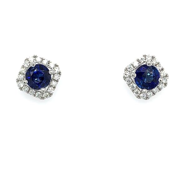 Diamond and Sapphire Studs Simones Jewelry, LLC Shrewsbury, NJ