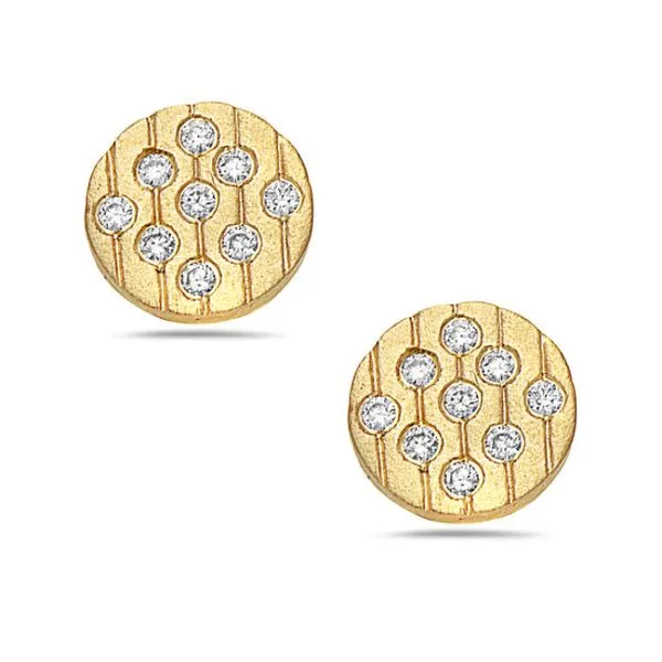 Diamond Disc Earrings Simones Jewelry, LLC Shrewsbury, NJ