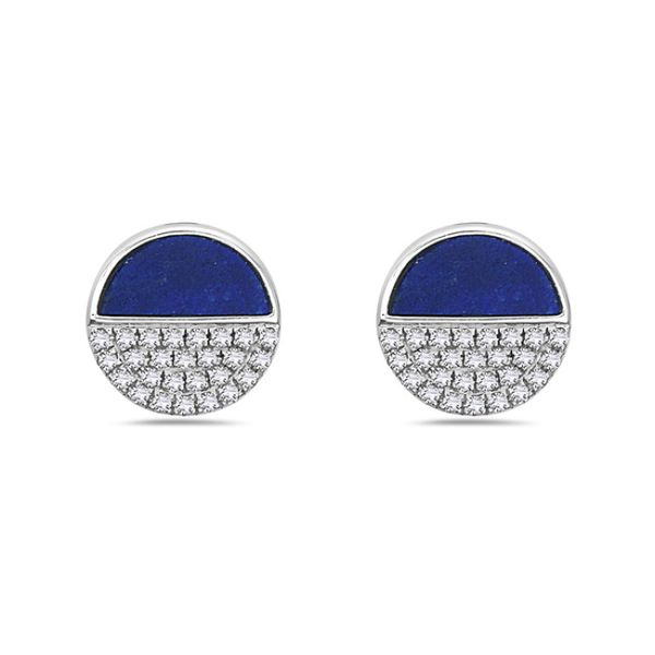 Diamond and Lapis Disc Simones Jewelry, LLC Shrewsbury, NJ