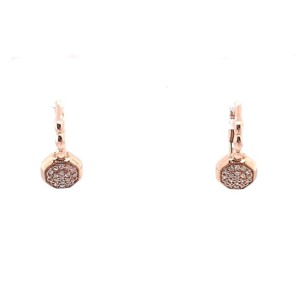Rose Gold Diamond Leverback Earrings Simones Jewelry, LLC Shrewsbury, NJ