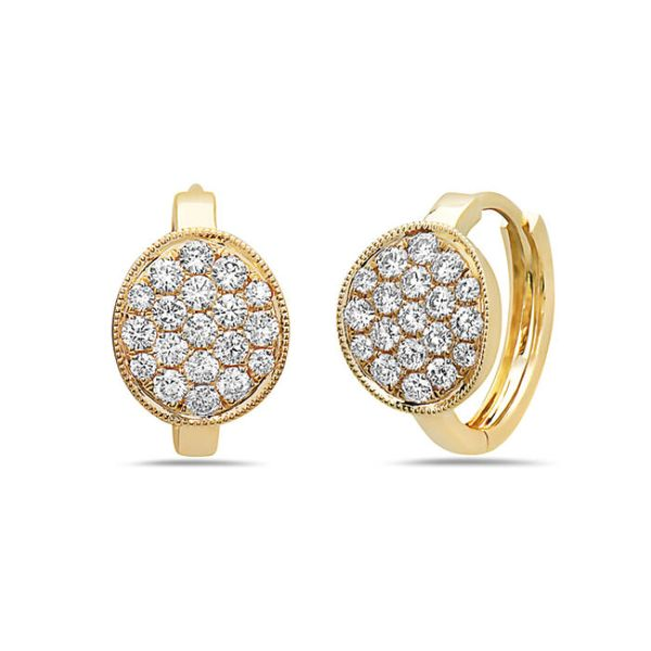 Diamond Disc Huggie Earrings Simones Jewelry, LLC Shrewsbury, NJ