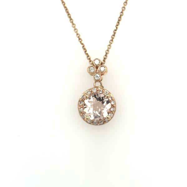 Morganite & Diamond Pendant Simones Jewelry, LLC Shrewsbury, NJ