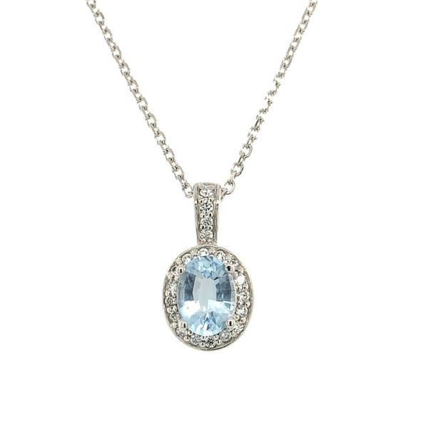Aquamarine & Diamond Pendant Simones Jewelry, LLC Shrewsbury, NJ