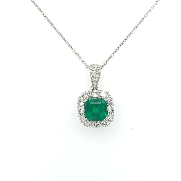 Emerald & Diamond Pendant Simones Jewelry, LLC Shrewsbury, NJ