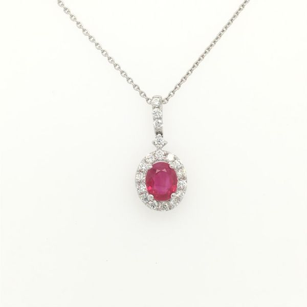 Ruby & Diamond Pendant Simones Jewelry, LLC Shrewsbury, NJ