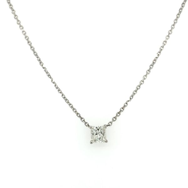 Princess cut Diamond Solitaire Necklace Simones Jewelry, LLC Shrewsbury, NJ