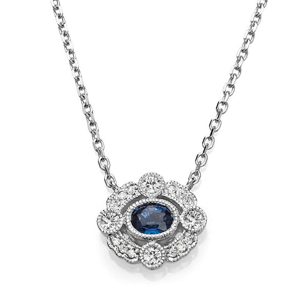 Sapphire & Diamond Necklace Simones Jewelry, LLC Shrewsbury, NJ