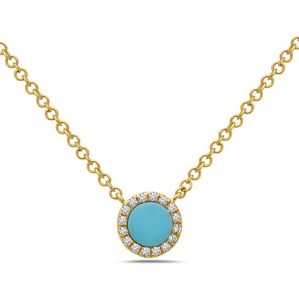 Turquoise & Diamond Necklace Simones Jewelry, LLC Shrewsbury, NJ