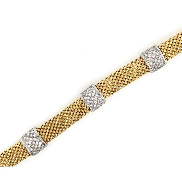 Pave Diamond Mesh Bracelet Image 2 Simones Jewelry, LLC Shrewsbury, NJ