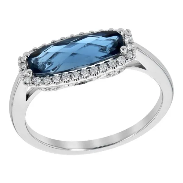 London Blue Topaz & Diamond Ring Simones Jewelry, LLC Shrewsbury, NJ