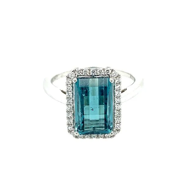 Indicolite and Diamond Ring Simones Jewelry, LLC Shrewsbury, NJ