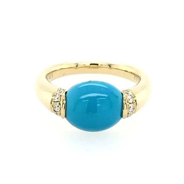 Turquoise and Diamond Ring Simones Jewelry, LLC Shrewsbury, NJ