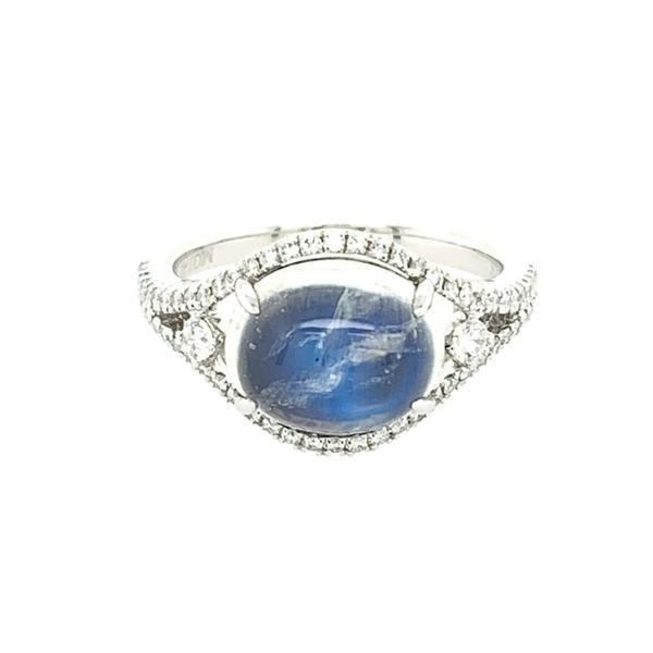 Moonstone and Diamond Ring Simones Jewelry, LLC Shrewsbury, NJ