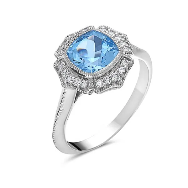 Diamond & Blue Topaz Ring Simones Jewelry, LLC Shrewsbury, NJ