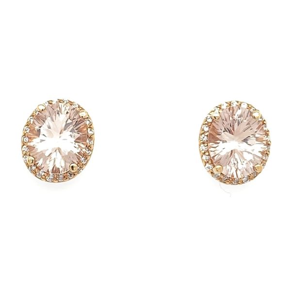 Morganite & Diamond Earrings Simones Jewelry, LLC Shrewsbury, NJ