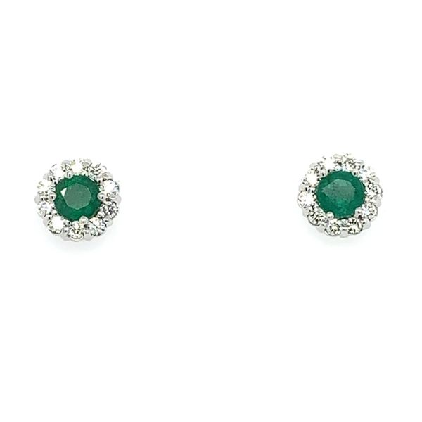 Diamond and Emerald Studs Simones Jewelry, LLC Shrewsbury, NJ