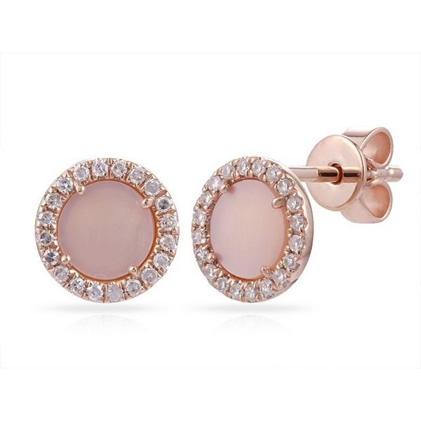 Diamond & Mother of Pearl Earrings Simones Jewelry, LLC Shrewsbury, NJ