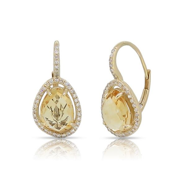 Citrine & Diamond Earrings Simones Jewelry, LLC Shrewsbury, NJ