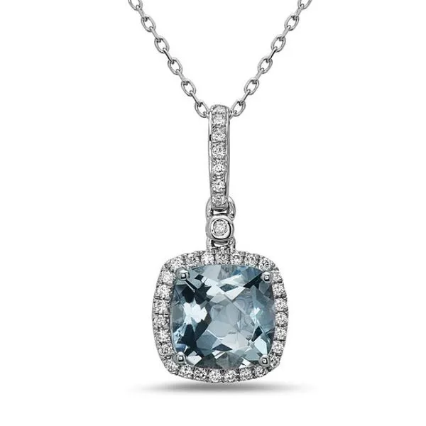 Aquamarine & Diamond Necklace Simones Jewelry, LLC Shrewsbury, NJ