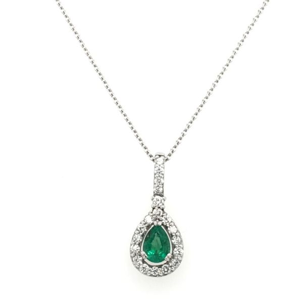 Emerald & Diamond Pendant Simones Jewelry, LLC Shrewsbury, NJ