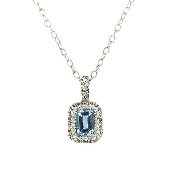 Aquamarine & Diamond Pendant Simones Jewelry, LLC Shrewsbury, NJ