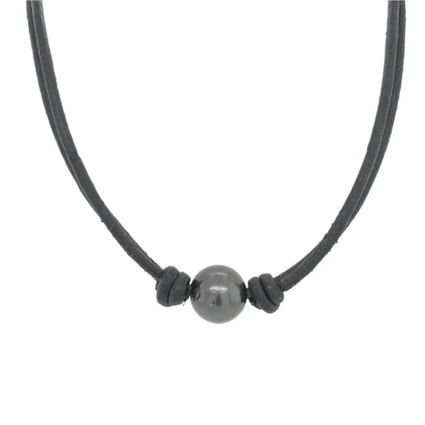 Tahitian South Sea Pearl Black Leather (2.5Mm) Simones Jewelry, LLC Shrewsbury, NJ