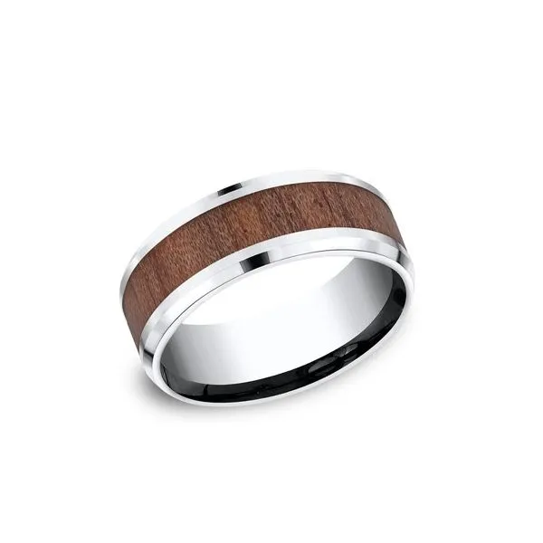 Cobalt & Rose Wood Inlay Wedding Band Simones Jewelry, LLC Shrewsbury, NJ