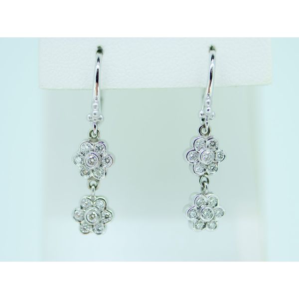 Diamond Flower Earrings Simones Jewelry, LLC Shrewsbury, NJ