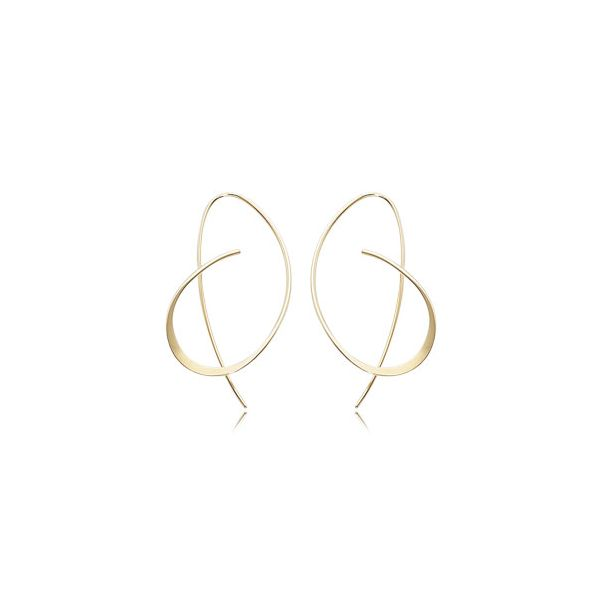 Gold Swirl Earrings Simones Jewelry, LLC Shrewsbury, NJ