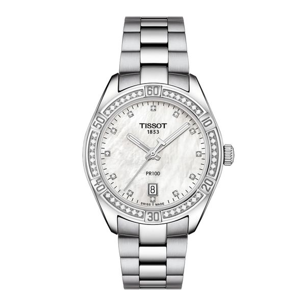 Ladies Tissot Diamond PR 100, Stainless Steel Watch Simones Jewelry, LLC Shrewsbury, NJ