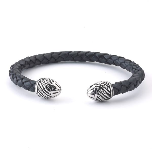 Sterling Silver & Leather Bracelet Simones Jewelry, LLC Shrewsbury, NJ